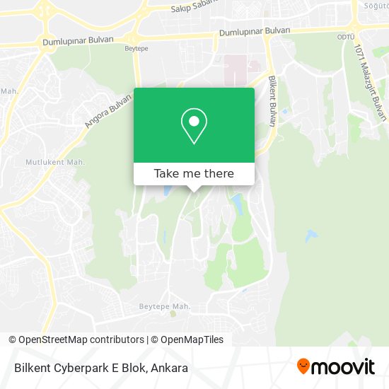 Bilkent Cyberpark E Blok map