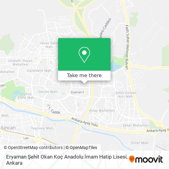 Eryaman Şehit Okan Koç Anadolu İmam Hatip Lisesi map