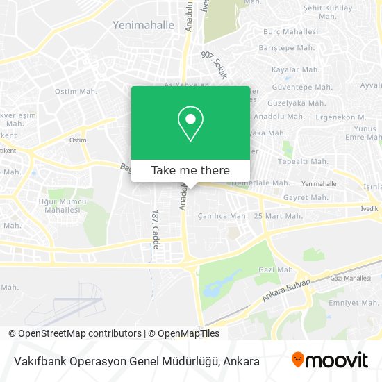 Vakıfbank Operasyon Genel Müdürlüğü map