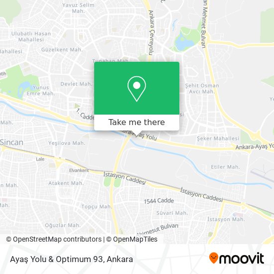 Ayaş Yolu & Optimum 93 map