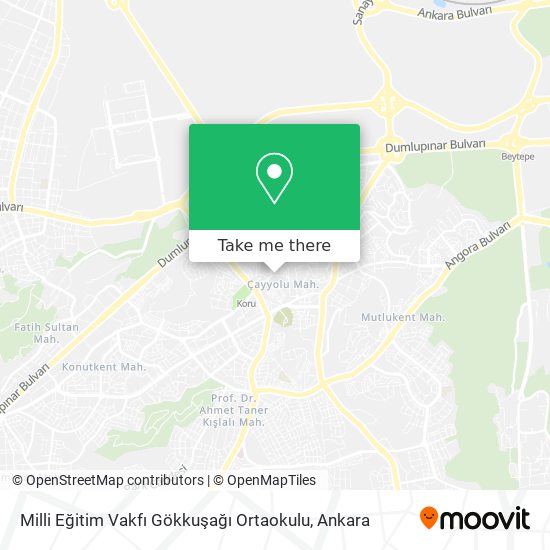 Milli Eğitim Vakfı Gökkuşağı Ortaokulu map