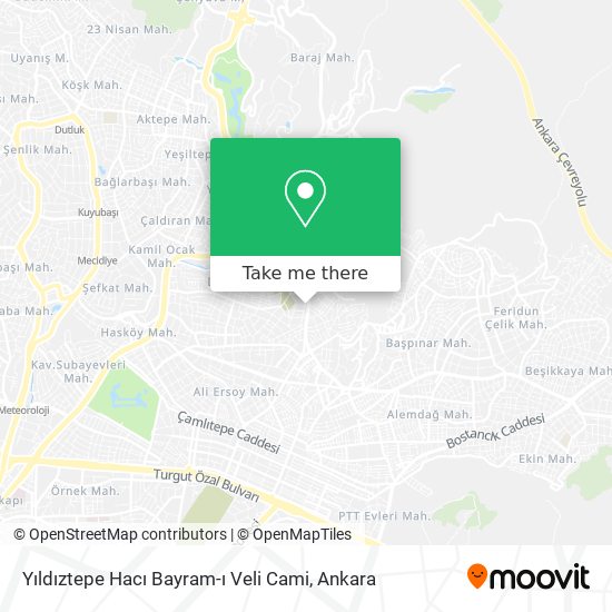 Yıldıztepe Hacı Bayram-ı Veli Cami map