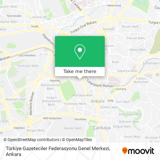 Türkiye Gazeteciler Federasyonu Genel Merkezi map