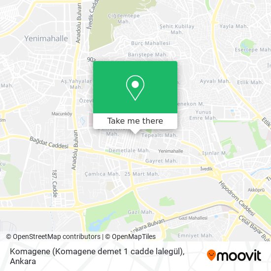 Komagene (Komagene demet 1 cadde lalegül) map