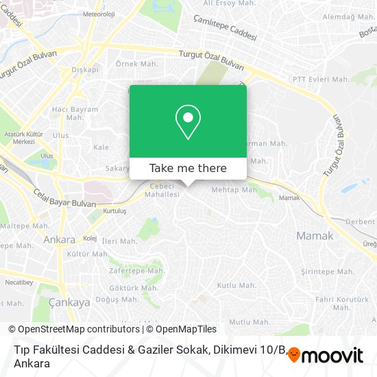 Tıp Fakültesi Caddesi & Gaziler Sokak, Dikimevi 10 / B map