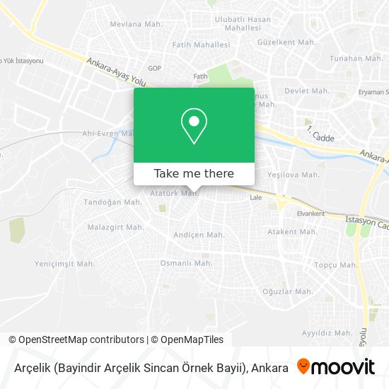 Arçelik (Bayindir Arçelik Sincan Örnek Bayii) map