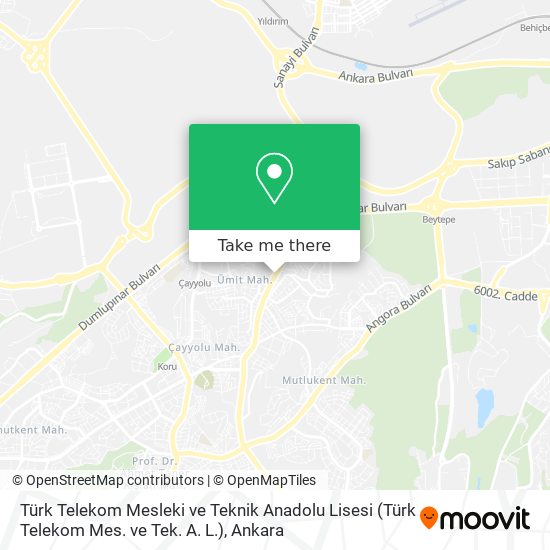 Türk Telekom Mesleki ve Teknik Anadolu Lisesi (Türk Telekom Mes. ve Tek. A. L.) map