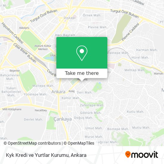 Kyk Kredi ve Yurtlar Kurumu map