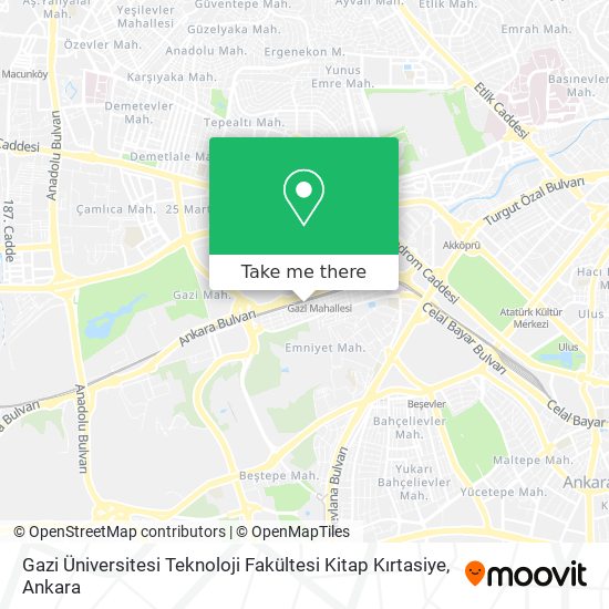 Gazi Üniversitesi Teknoloji Fakültesi Kitap Kırtasiye map