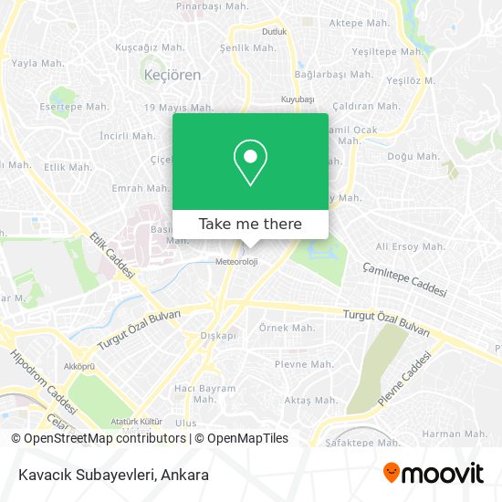 Kavacık Subayevleri map