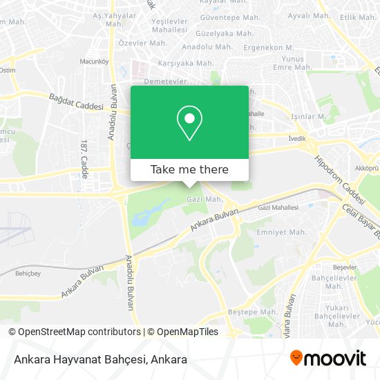 Ankara Hayvanat Bahçesi map
