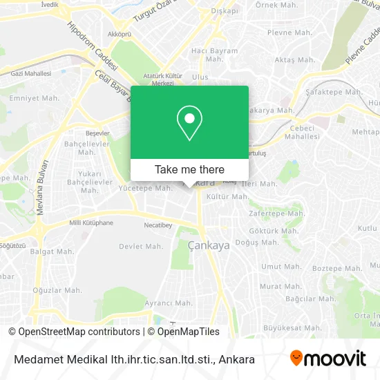 Medamet Medikal Ith.ihr.tic.san.ltd.sti. map