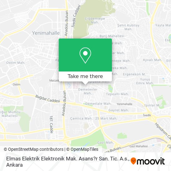 Elmas Elektrik Elektronik Mak. Asans?r San. Tic. A.s. map