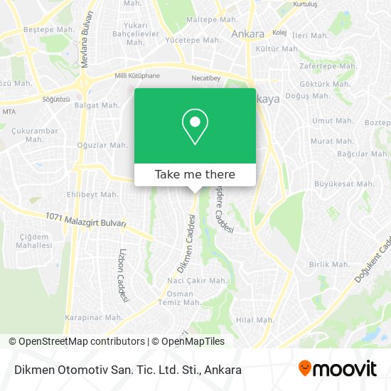 Dikmen Otomotiv San. Tic. Ltd. Sti. map