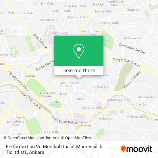 Erkfarma Ilac Ve Medikal Ithalat Mumessillik Tic.ltd.sti. map