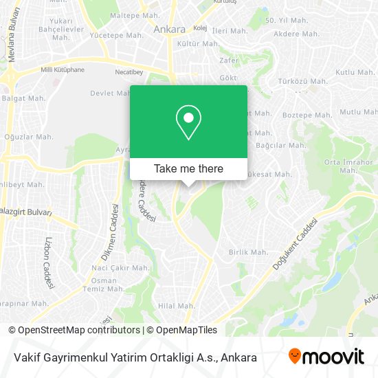 Vakif Gayrimenkul Yatirim Ortakligi A.s. map
