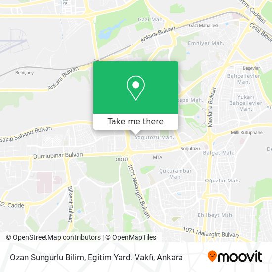 Ozan Sungurlu Bilim, Egitim Yard. Vakfi map