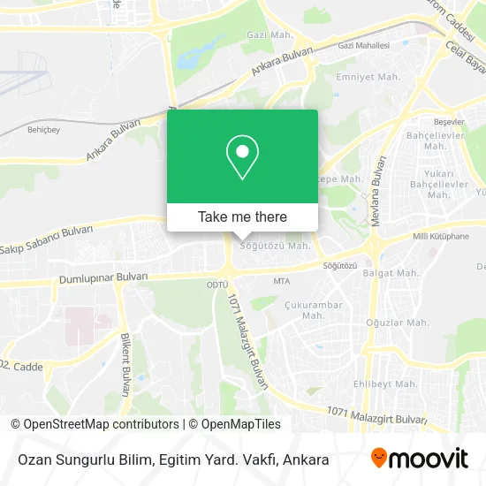 Ozan Sungurlu Bilim, Egitim Yard. Vakfi map