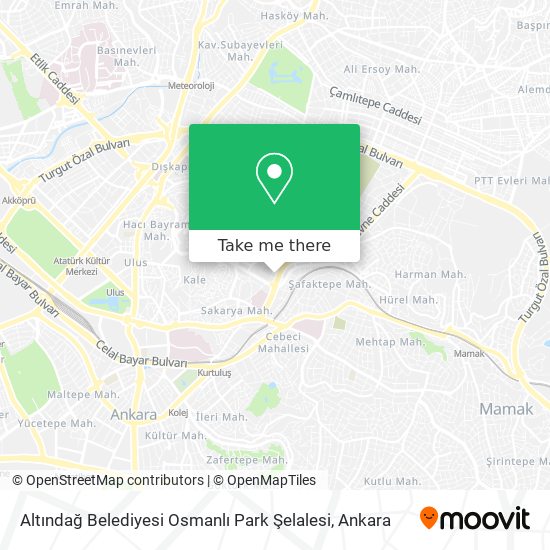 Altındağ Belediyesi Osmanlı Park Şelalesi map