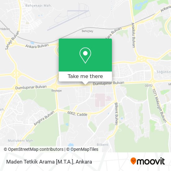 Maden Tetkik Arama [M.T.A.] map