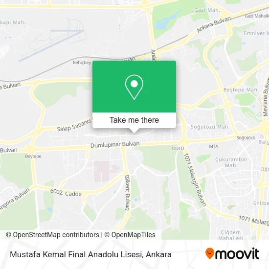 Mustafa Kemal Final Anadolu Lisesi map