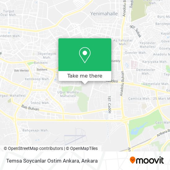 Temsa Soycanlar Ostim Ankara map
