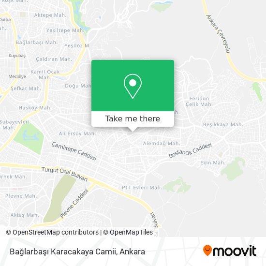 Bağlarbaşı Karacakaya Camii map