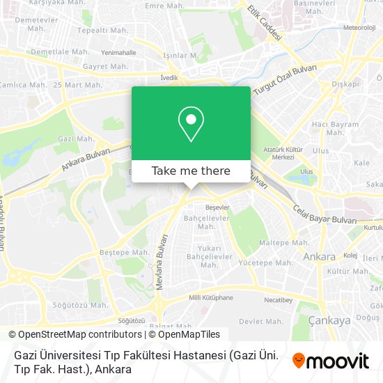 Gazi Üniversitesi Tıp Fakültesi Hastanesi (Gazi Üni. Tıp Fak. Hast.) map
