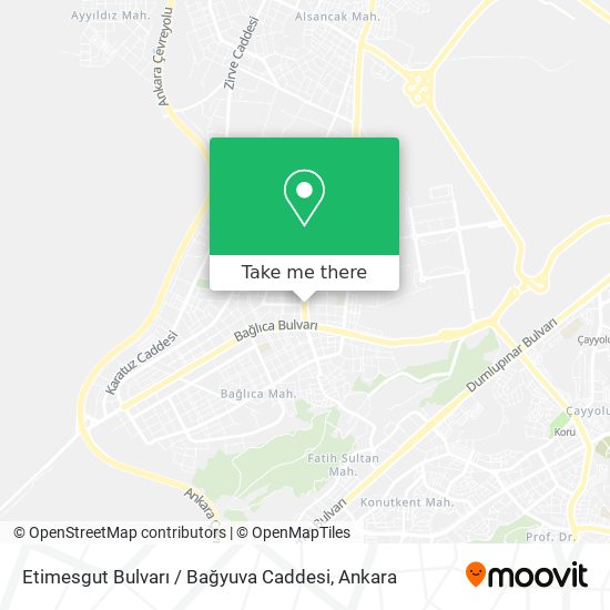 Etimesgut Bulvarı / Bağyuva Caddesi map