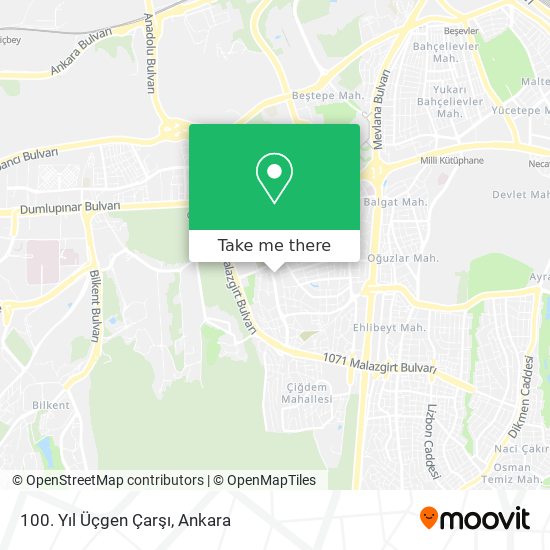 100. Yıl Üçgen Çarşı map