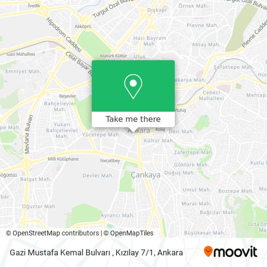 Gazi Mustafa Kemal Bulvarı , Kızılay 7 / 1 map
