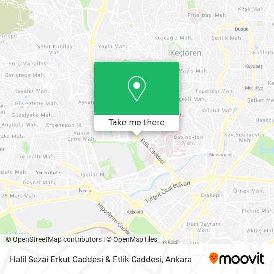 Halil Sezai Erkut Caddesi & Etlik Caddesi map
