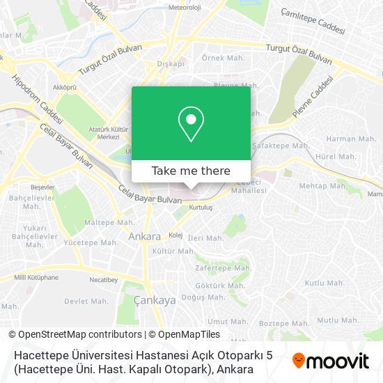 Hacettepe Üniversitesi Hastanesi Açık Otoparkı 5 (Hacettepe Üni. Hast. Kapalı Otopark) map