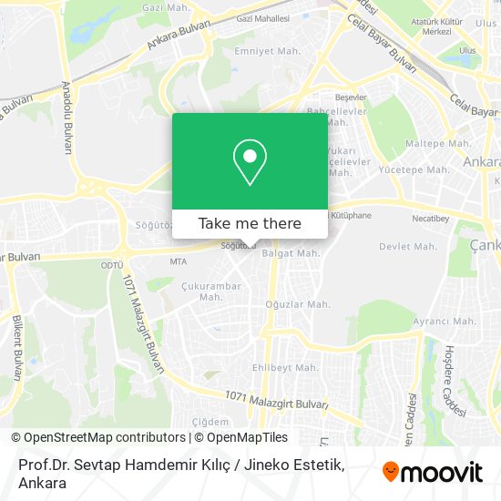 Prof.Dr. Sevtap Hamdemir Kılıç / Jineko Estetik map