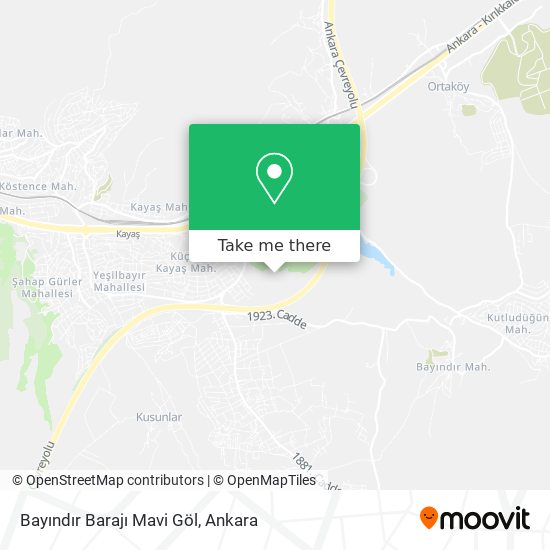 Bayındır Barajı Mavi Göl map