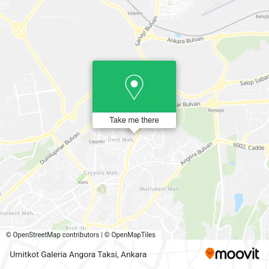 Umitkot Galeria Angora Taksi map