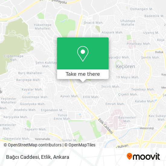 Bağcı Caddesi, Etlik map