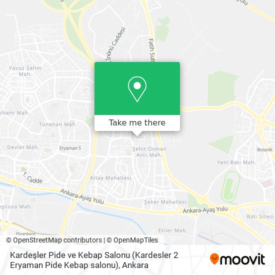 Kardeşler Pide ve Kebap Salonu (Kardesler 2 Eryaman Pide Kebap salonu) map