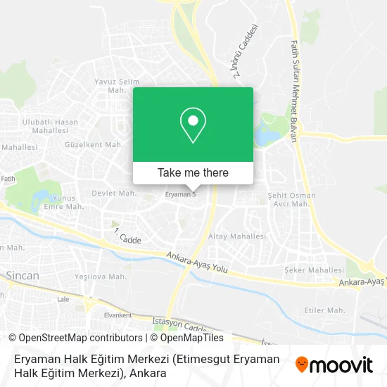 Eryaman Halk Eğitim Merkezi map