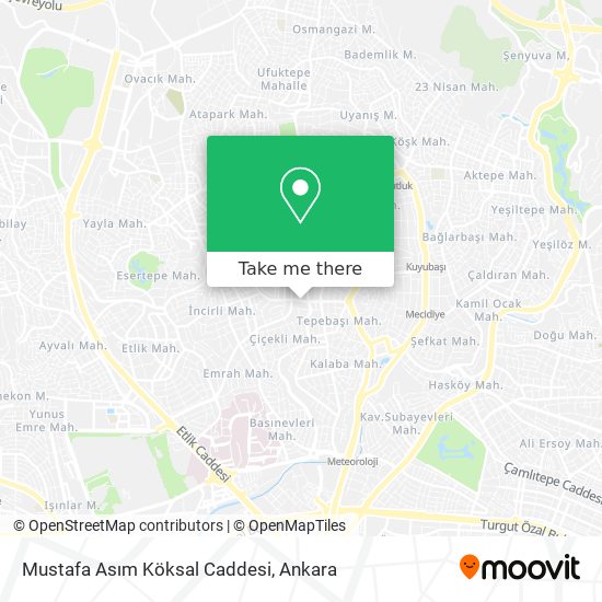 Mustafa Asım Köksal Caddesi map