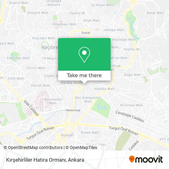 Kırşehirliler Hatıra Ormanı map