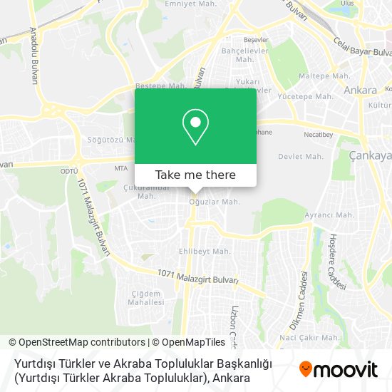 Yurtdışı Türkler ve Akraba Topluluklar Başkanlığı (Yurtdışı Türkler Akraba Topluluklar) map