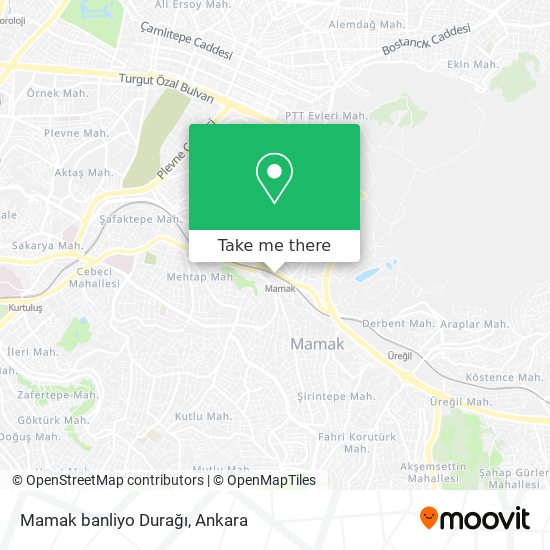 Mamak banliyo Durağı map