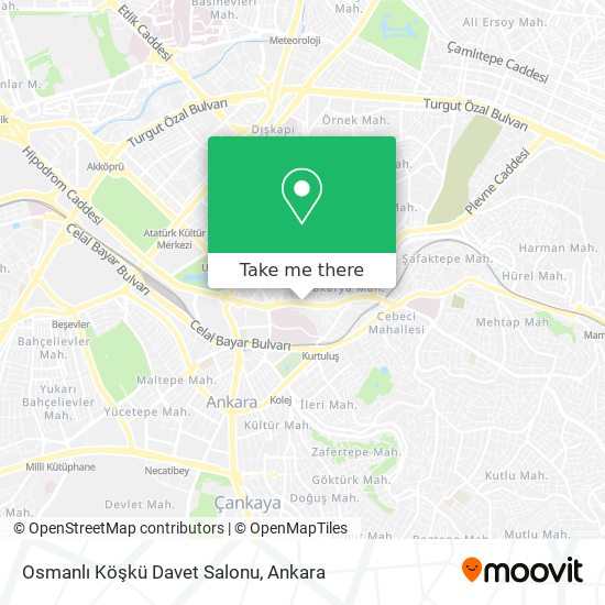 Osmanlı Köşkü Davet Salonu map