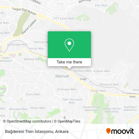 Bağderesi Tren İstasyonu map