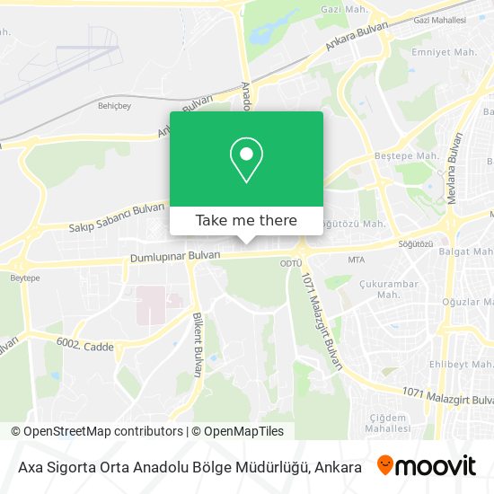 Axa Sigorta Orta Anadolu Bölge Müdürlüğü map