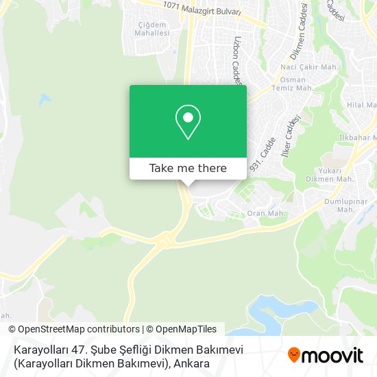 Karayolları 47. Şube Şefliği Dikmen Bakımevi (Karayolları Dikmen Bakımevi) map