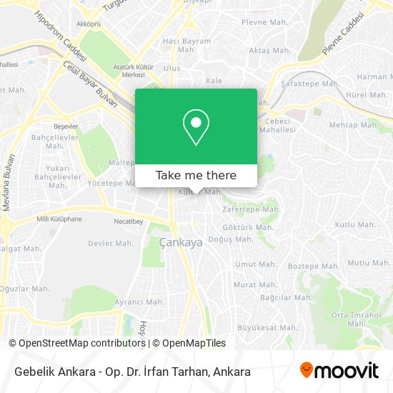 Gebelik Ankara - Op. Dr. İrfan Tarhan map
