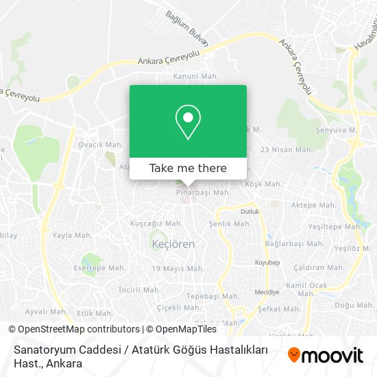 Sanatoryum Caddesi / Atatürk Göğüs Hastalıkları Hast. map