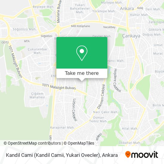 Kandil Cami (Kandil Camii, Yukari Ovecler) map